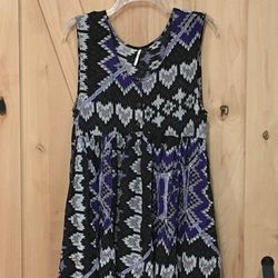 Free People Tops | Free People Sleeveless Oversize Top | Color: Black/Purple | Size: S