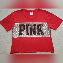 Pink Victoria's Secret Tops | Hppinkcrop Top | Color: Red | Size: Sp