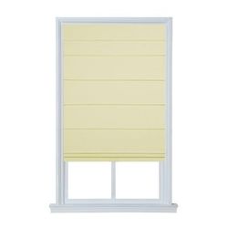 Wide Width Cordless Room Darkening Fabric Roman Shade by Whole Space Industries in Ivory (Size 36" W 64" L)