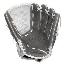 Easton Fundamental FMFP125 12.5" Fastpitch Softball Glove - Left Hand Throw White/Gray