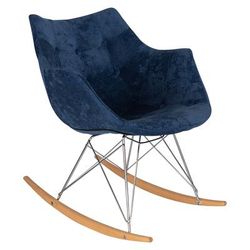 LeisureMod Willow Velvet Eiffel Base Rocking Chair - LeisureMod WR24VBU