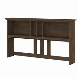 Bush Furniture Salinas 60W Hutch for L Shaped Desk in Ash Brown - Bush Furniture SAH160ABR-03