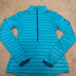 Nike Tops | Nike 1/4 Stripe Zip Up, Women’s Medium | Color: Blue | Size: M