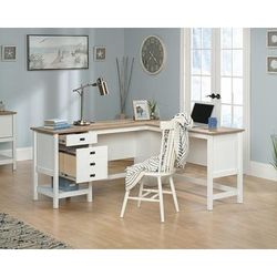 Cottage Road L Desk Sw in Soft White - Sauder 428225