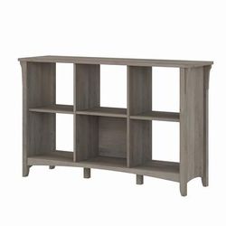 Bush Furniture Salinas 6 Cube Organizer in Driftwood Gray - Bush Furniture SAB148DG-03