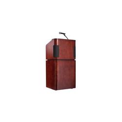 Wood Veneer Floor Lectern with Sound System