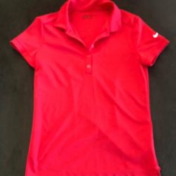 Nike Tops | Ladies Small Golf Nike Dri Fit Shirt | Color: Red | Size: S