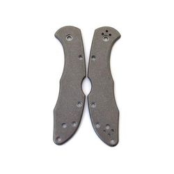 Flytanium Titanium Scales for Spyderco Delica Stonewash FLY-0363