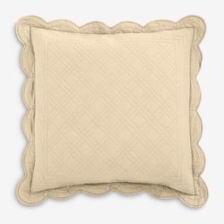 Florence Euro Sham by BrylaneHome in Oatmeal (Size EURO)