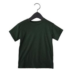 Bella + Canvas 3001T Toddler Jersey Short-Sleeve T-Shirt in Forest Green size 4 | Cotton B3001T