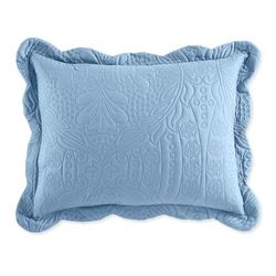 Lily Pinsonic Damask Sham by BrylaneHome in Blue (Size STAND) Pillow