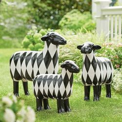 Harlequin Sheep Garden Statues - Small - Grandin Road