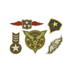 buttinette Écussons "Air Force", 3 - 8,5 cm, 5 pcs.