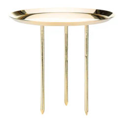 Supports pour bougies, doré, 8 cm Ø, 4 pièces
