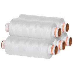 buttinette Fil à coudre universel, grosseur : 100, lot de 5 bobines, blanc
