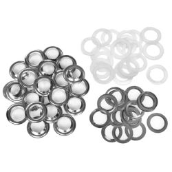 buttinette Œillets sans couture, avec rondelles, 14 mm Ø, 25 pièces