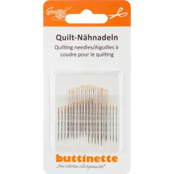 buttinette Aiguilles pour quilting, épaisseur : 0,53 - 0,71 mm, longueur : 25,5 - 39,0 mm, 30 pièces