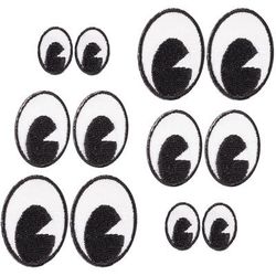 buttinette Écussons "yeux", 1,5 – 2,9 cm, 12 pièces