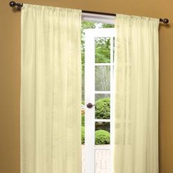 Wide Width Weathershield Rod Pocket Panel by Commonwealth Home Fashions in Ivory (Size 50" W 63" L)
