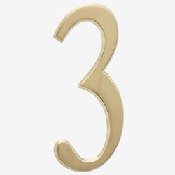 4" Numbers by Whitehall Products in 3 Gold