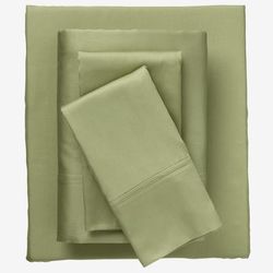 Bed Tite™ 300 Thread Count Sheet Set by BrylaneHome in Sage (Size QUEEN)