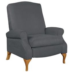 350 lbs. Weight Capacity Faux Suede Recliner by BrylaneHome in Gray Extra Wide Seat (350 lb. capacity)