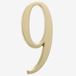 4" Numbers by Whitehall Products in 9 Gold