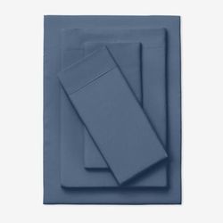 BH Studio Solid Microfiber Sheet Set by BH Studio in Blue Smoke (Size TWIN)
