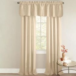 Florence Panel Set with Tiebacks by BrylaneHome in Oatmeal Curtain