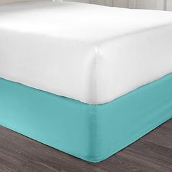 BH Studio Microfiber Bedskirt by BH Studio in Turquoise (Size QUEEN)