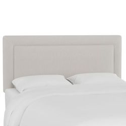 Stripe Border Headboard by Skyline Furniture in Oxford Stripe Taupe (Size CALKNG)