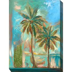Modern Palms 1 Outdoor Wall Art by West Of The Wind in Multi