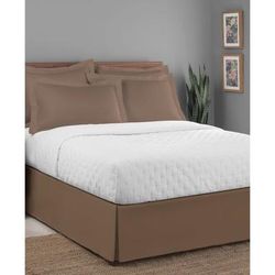 Today's Home Microfiber Tailored Black 14" Bed Skirt by Levinsohn Textiles in Mocha (Size CALKNG)