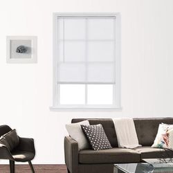 Wide Width Cut-to-Width 1" LF Cordless Blind by BrylaneHome in White (Size 66" W 64" L)