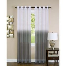 Wide Width Essence Window Curtain Panel by Achim Home Décor in Charcoal (Size 52" W 63" L)