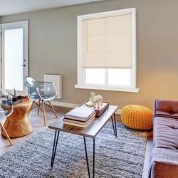 Wide Width Cut-to-Width 1" Duplex RD Cordless Blind by BrylaneHome in Ivory (Size 42" W 64" L)