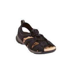 Wide Width Women's The Trek Sandal by Comfortview in Black (Size 8 W)