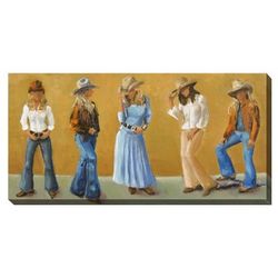 COWGIRLS OUTDOOR ART 48X24 by West of the Wind in Multi