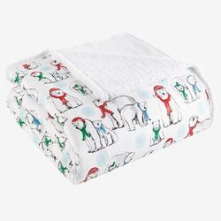 Micro Flannel® Reverse to Sherpa Blanket by Shavel Home Products in Polar Bears (Size TWIN)