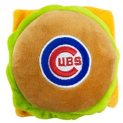 Chicago Cubs Hamburger Dog Toy, Medium, Brown