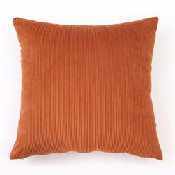 Solid Ribbed Toss Pillow by Evergrace Home in Orange (Size 18" X 18")