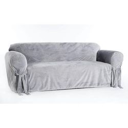 Royal Velvet Slipcover by Classic Slipcovers in Silver (Size CHAIR)