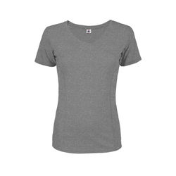 Delta 56535S Women's Dri 30/1's Performance Short Sleeve Top in Heather size Large | Cotton/Polyester Blend