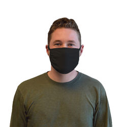 Delta DLAFMP5 3-Ply Anti-Microbial Washable Face Mask in Black | Ringspun Cotton