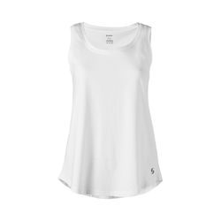 Soffe 6504V Women's Camp Tank Top in White size Large | Polyester Blend