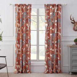 Menagerie Saffron Curtain Panel Pair by Barefoot Bungalow in Saffron