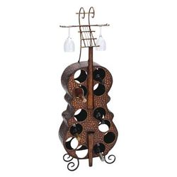 Juniper + Ivory 47 In. x 17 In. Traditional Wine Holder Rack Brass Metal - Juniper + Ivory 92354