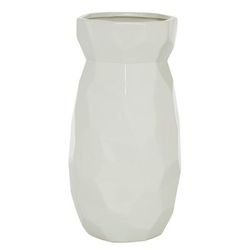 Juniper + Ivory 16 In. x 8 In. Modern Vase White Ceramic - Juniper + Ivory 89715