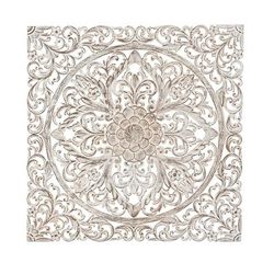 Juniper + Ivory 36 In. x 36 In. Traditional Floral Wall Decor Brown Wood - Juniper + Ivory 45916