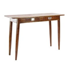 Juniper + Ivory 30 In. x 45 In. Modern Console Table Natural Brown Wood - Juniper + Ivory 28785